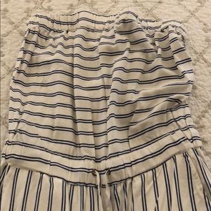 Strapless striped jumpsuit size M